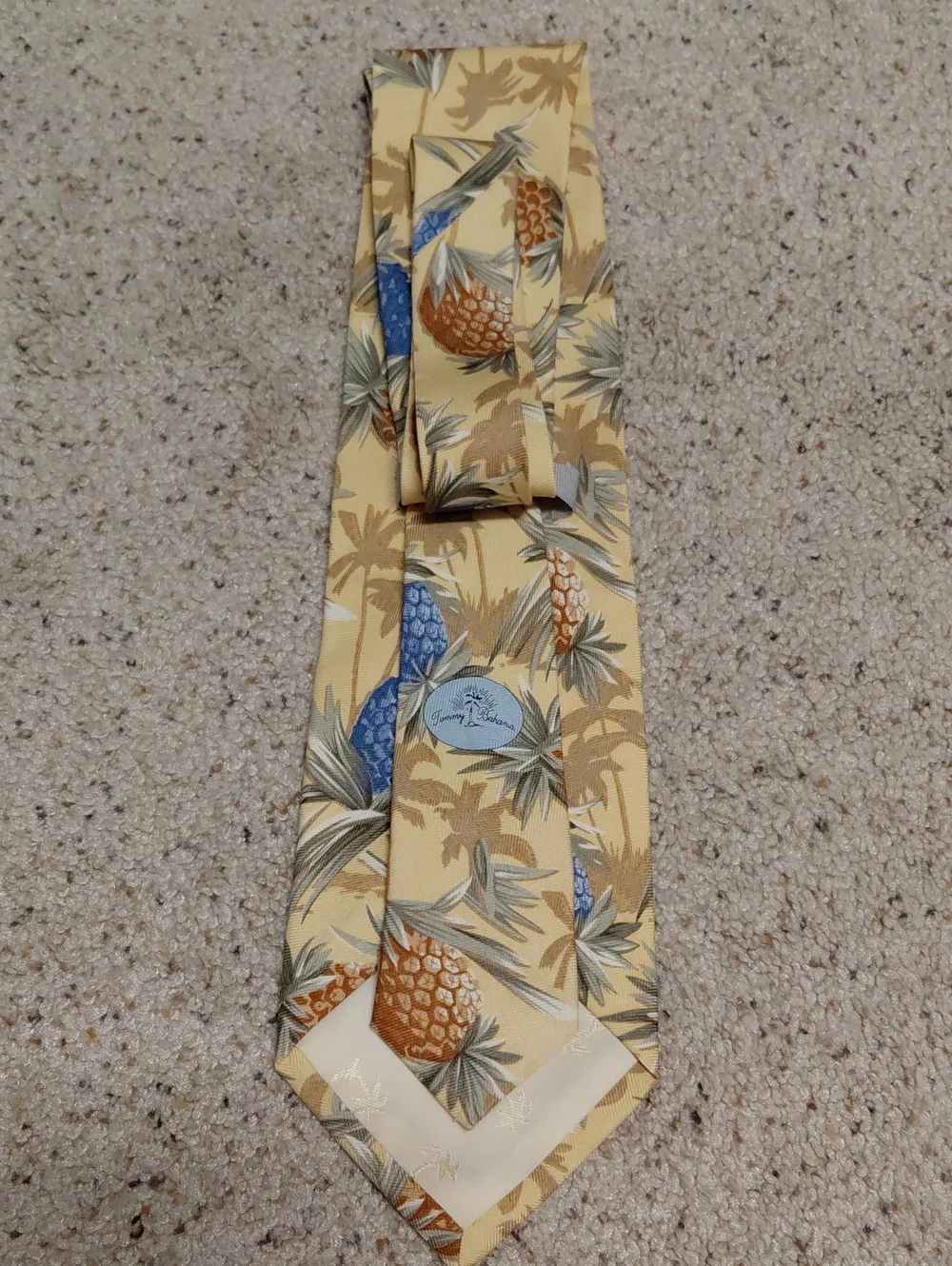 Tommy Bahama  Pineapple Print Silk Tie - Yellow